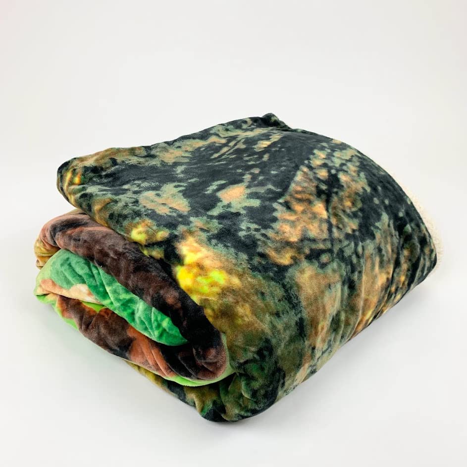 Sacred Thread Sherpa Fleece Blanket, Super Fuzzy, Soft and Cozy Queen Blanket, Plush Throw Blanket for Sofa, Couch and Bed, Reversible Winter Blanket, 25+ Designs Available