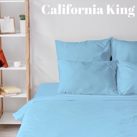 Sacred Thread 6 PC Bamboo Sheet Set (CALIFORNIA KING SIZE) - Bedding & Pillowcase Set w/ Deep Pockets - Silky Soft Hotel Bedding - Wrinkle Free & Fade Resistant - Cooling, Durable & Breathable