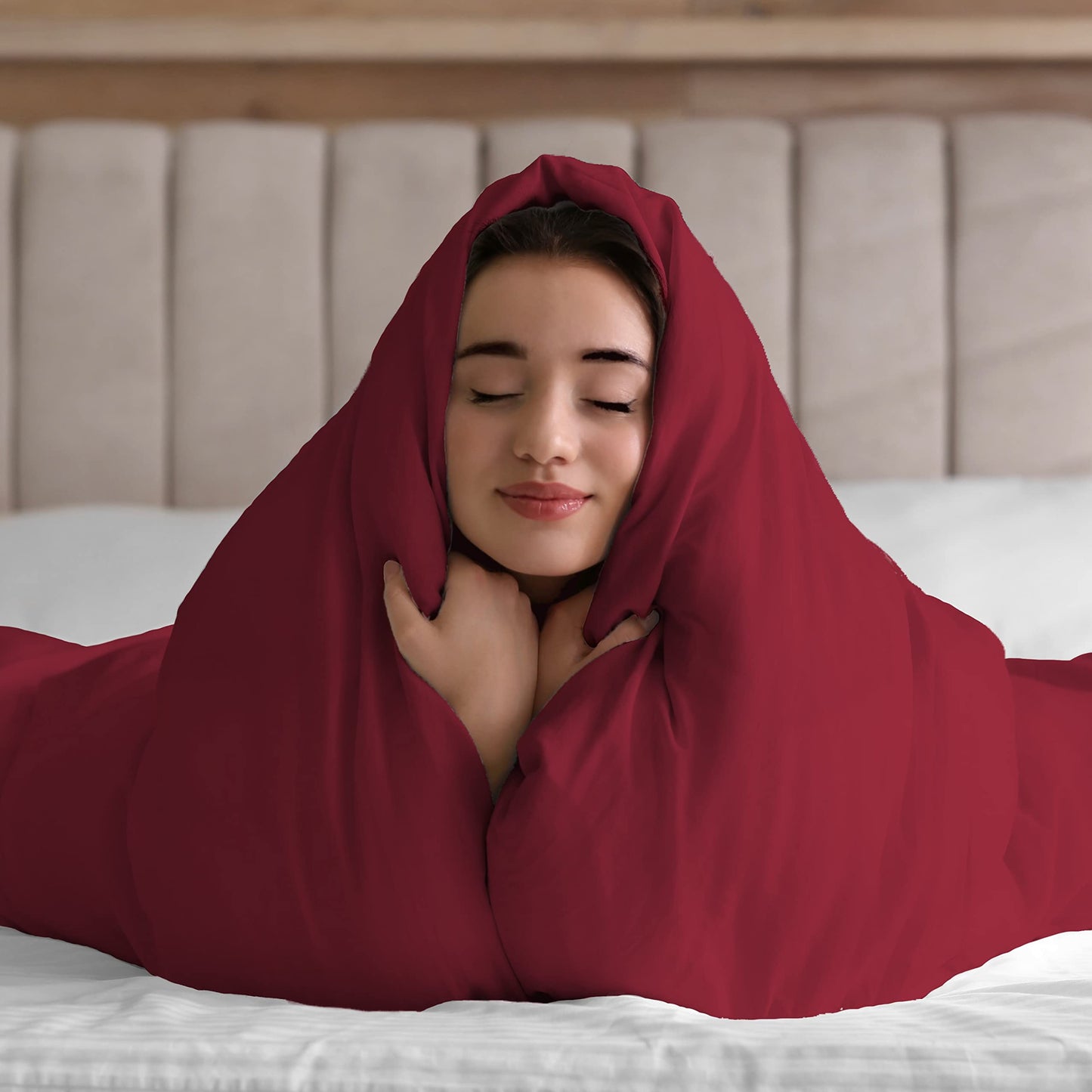 Sacred Thread Bamboo Duvet Cover - 1 Piece Set - Luxuriously Soft and Elegant