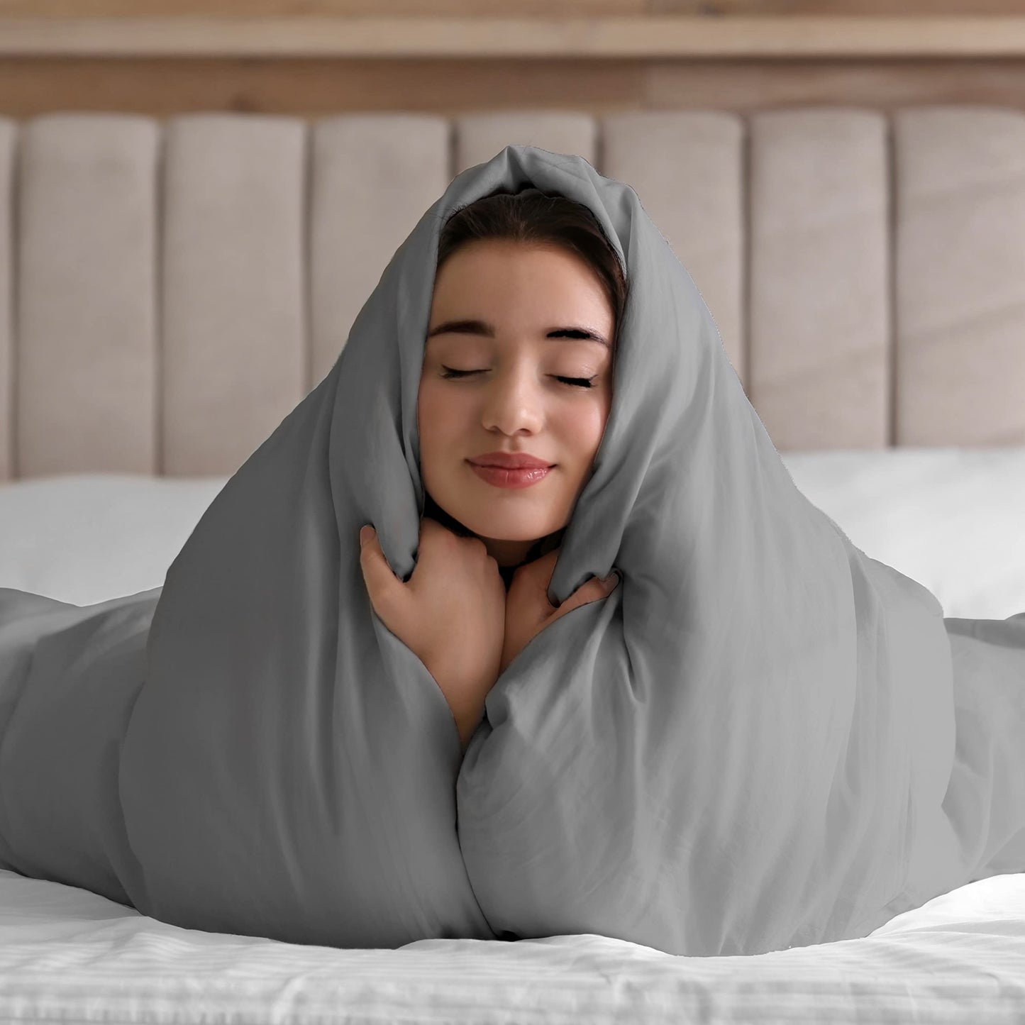 Sacred Thread Bamboo Duvet Cover - 1 Piece Set - Luxuriously Soft and Elegant