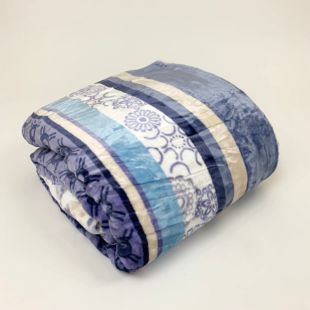 Sacred Thread Sherpa Fleece Blanket, Super Fuzzy, Soft and Cozy Queen Blanket, Plush Throw Blanket for Sofa, Couch and Bed, Reversible Winter Blanket, 25+ Designs Available