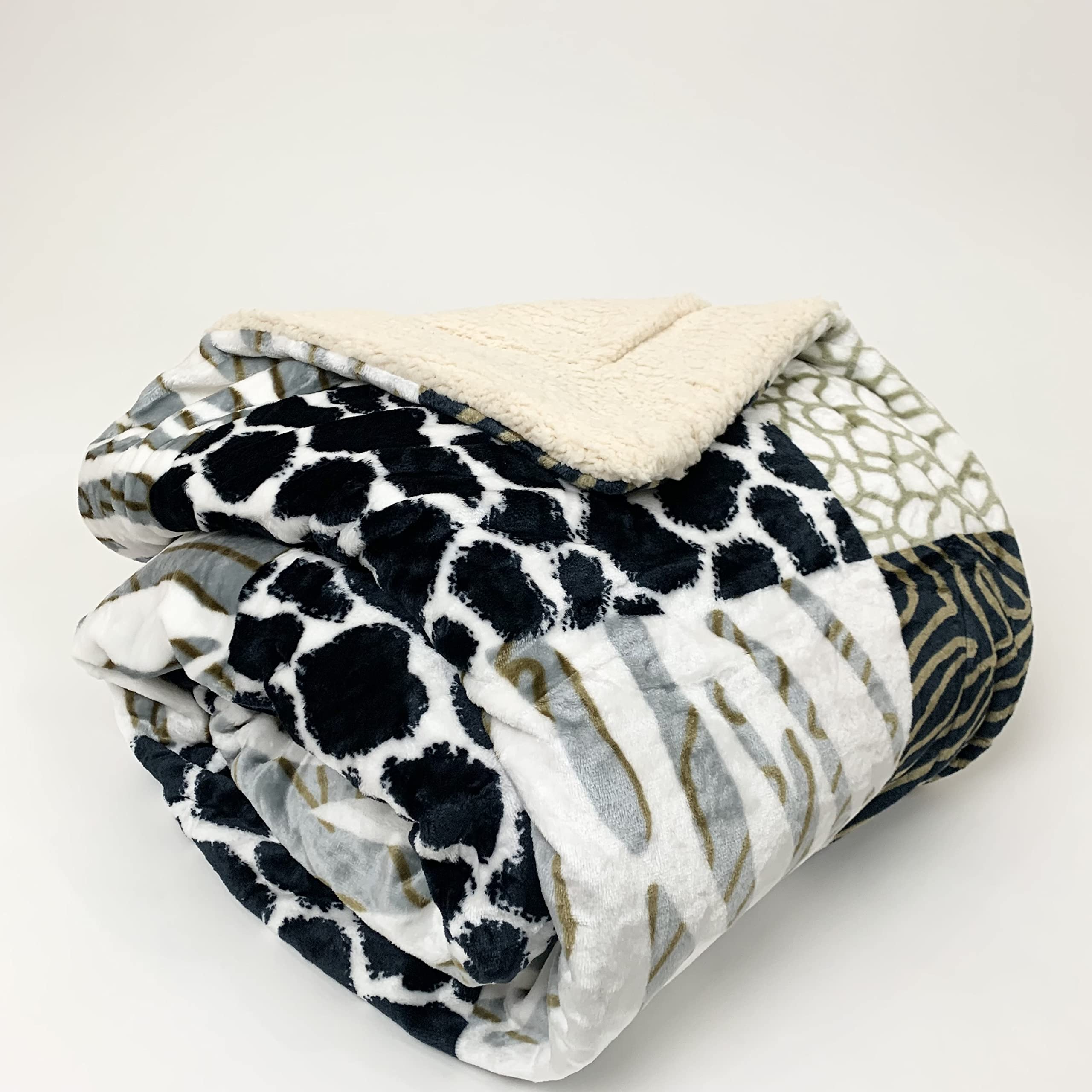 Sacred Thread Sherpa Fleece Blanket, Super Fuzzy, Soft and Cozy Queen Blanket, Plush Throw Blanket for Sofa, Couch and Bed, Reversible Winter Blanket, 25+ Designs Available