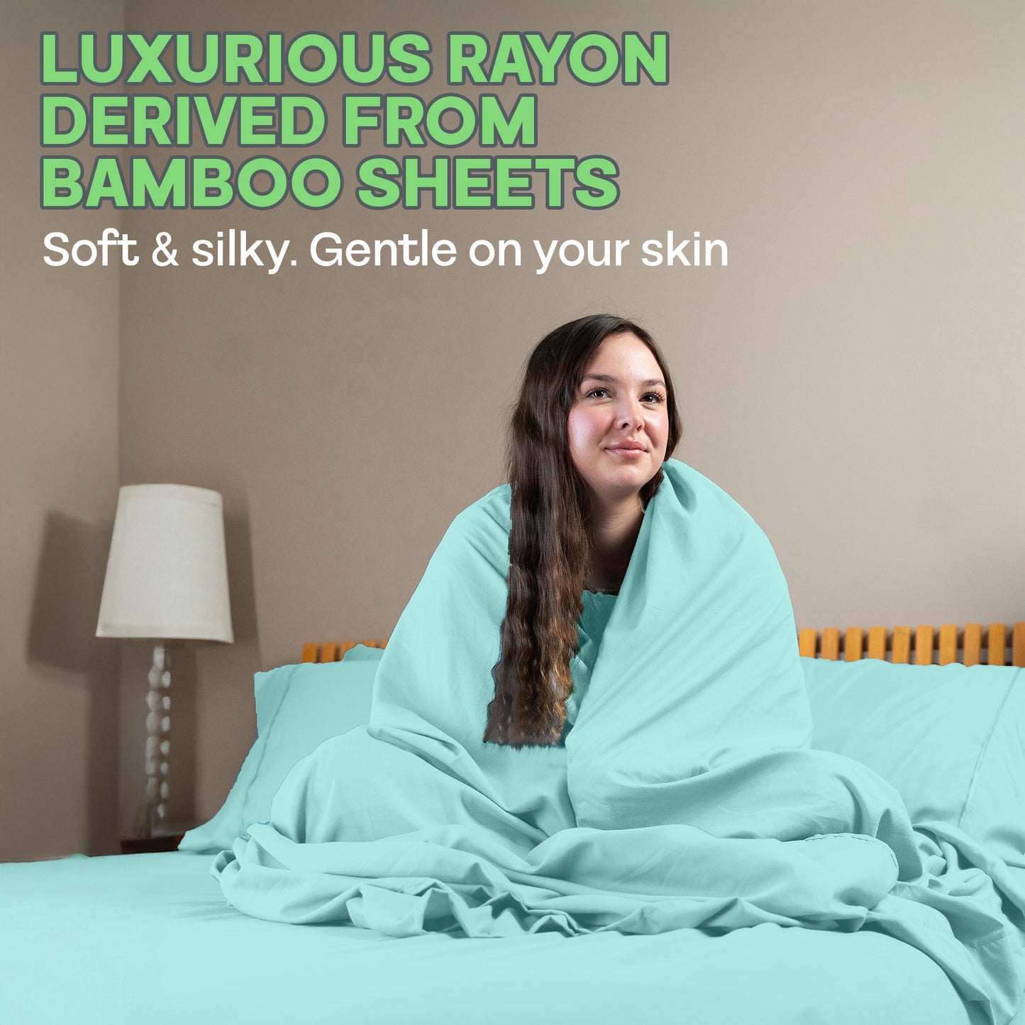 Sacred Thread 4 PC Bamboo Sheet Set (TWIN XL SIZE) - Bedding & Pillowcase Set w/ Deep Pockets - Silky Soft Hotel Bedding - Wrinkle Free & Fade Resistant - Cooling, Durable & Breathable