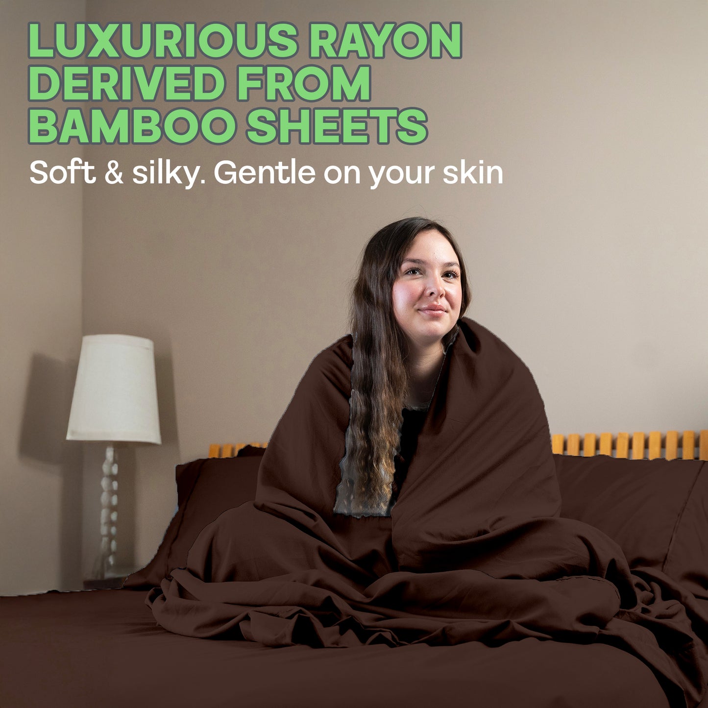Sacred Thread 4 PC Bamboo Sheet Set (TWIN XL SIZE) - Bedding & Pillowcase Set w/ Deep Pockets - Silky Soft Hotel Bedding - Wrinkle Free & Fade Resistant - Cooling, Durable & Breathable