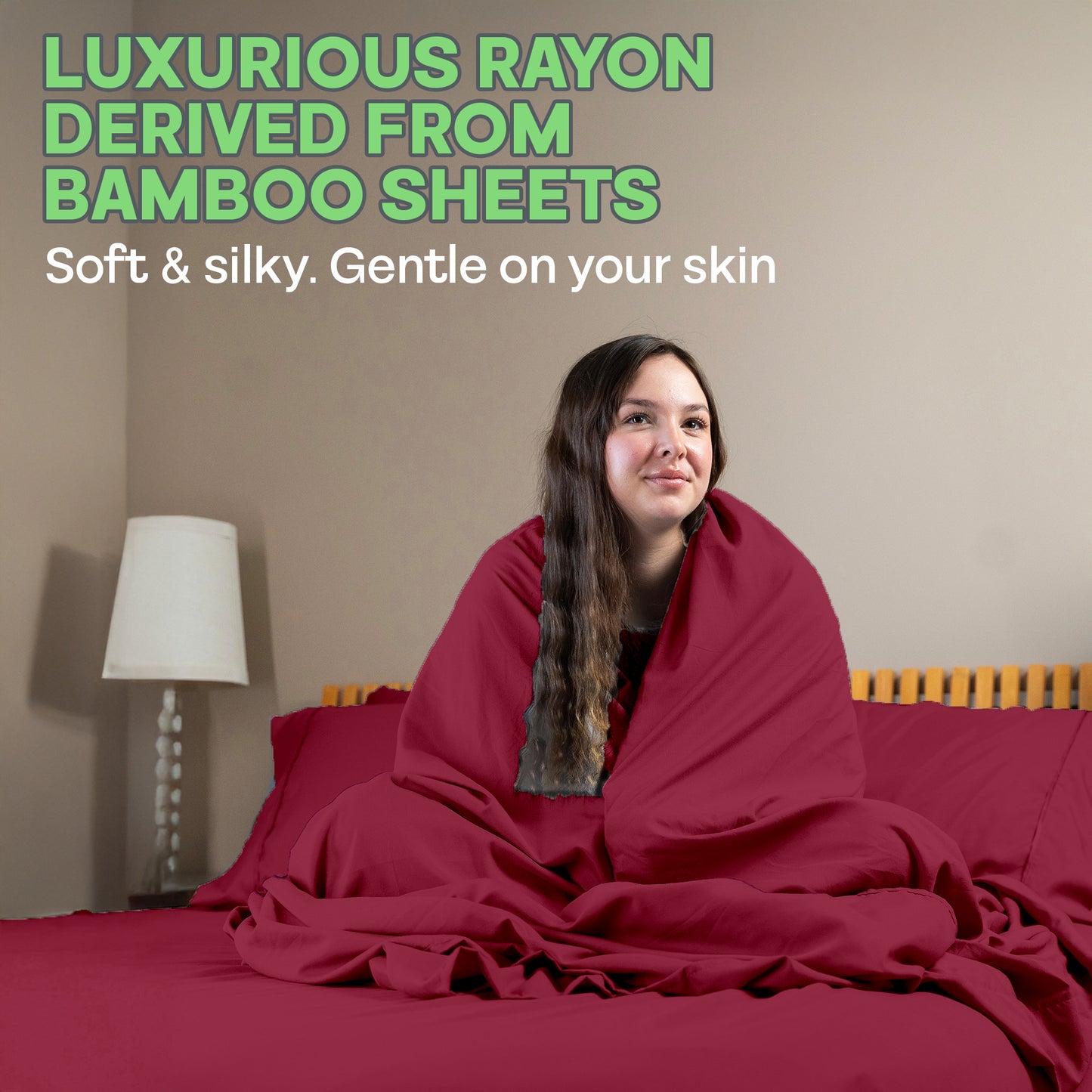 Sacred Thread 4 PC Bamboo Sheet Set (TWIN XL SIZE) - Bedding & Pillowcase Set w/ Deep Pockets - Silky Soft Hotel Bedding - Wrinkle Free & Fade Resistant - Cooling, Durable & Breathable
