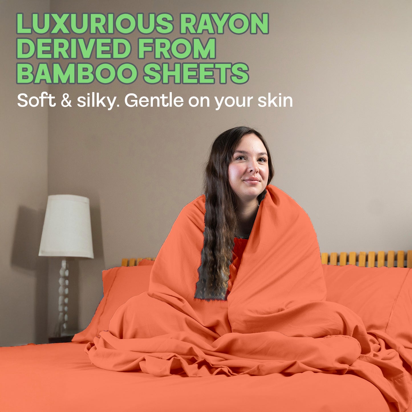 Sacred Thread 4 PC Bamboo Sheet Set (TWIN XL SIZE) - Bedding & Pillowcase Set w/ Deep Pockets - Silky Soft Hotel Bedding - Wrinkle Free & Fade Resistant - Cooling, Durable & Breathable