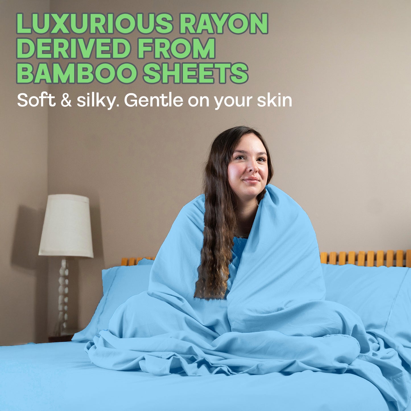Sacred Thread 4 PC Bamboo Sheet Set (TWIN XL SIZE) - Bedding & Pillowcase Set w/ Deep Pockets - Silky Soft Hotel Bedding - Wrinkle Free & Fade Resistant - Cooling, Durable & Breathable
