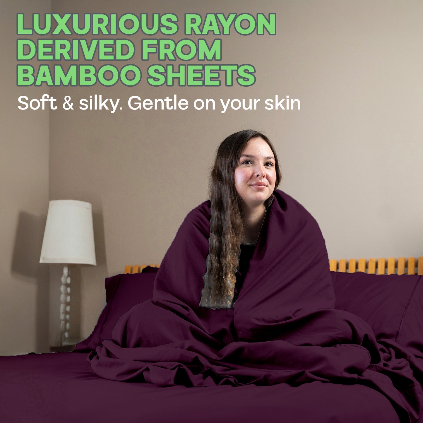 Sacred Thread 4 PC Bamboo Sheet Set (TWIN XL SIZE) - Bedding & Pillowcase Set w/ Deep Pockets - Silky Soft Hotel Bedding - Wrinkle Free & Fade Resistant - Cooling, Durable & Breathable