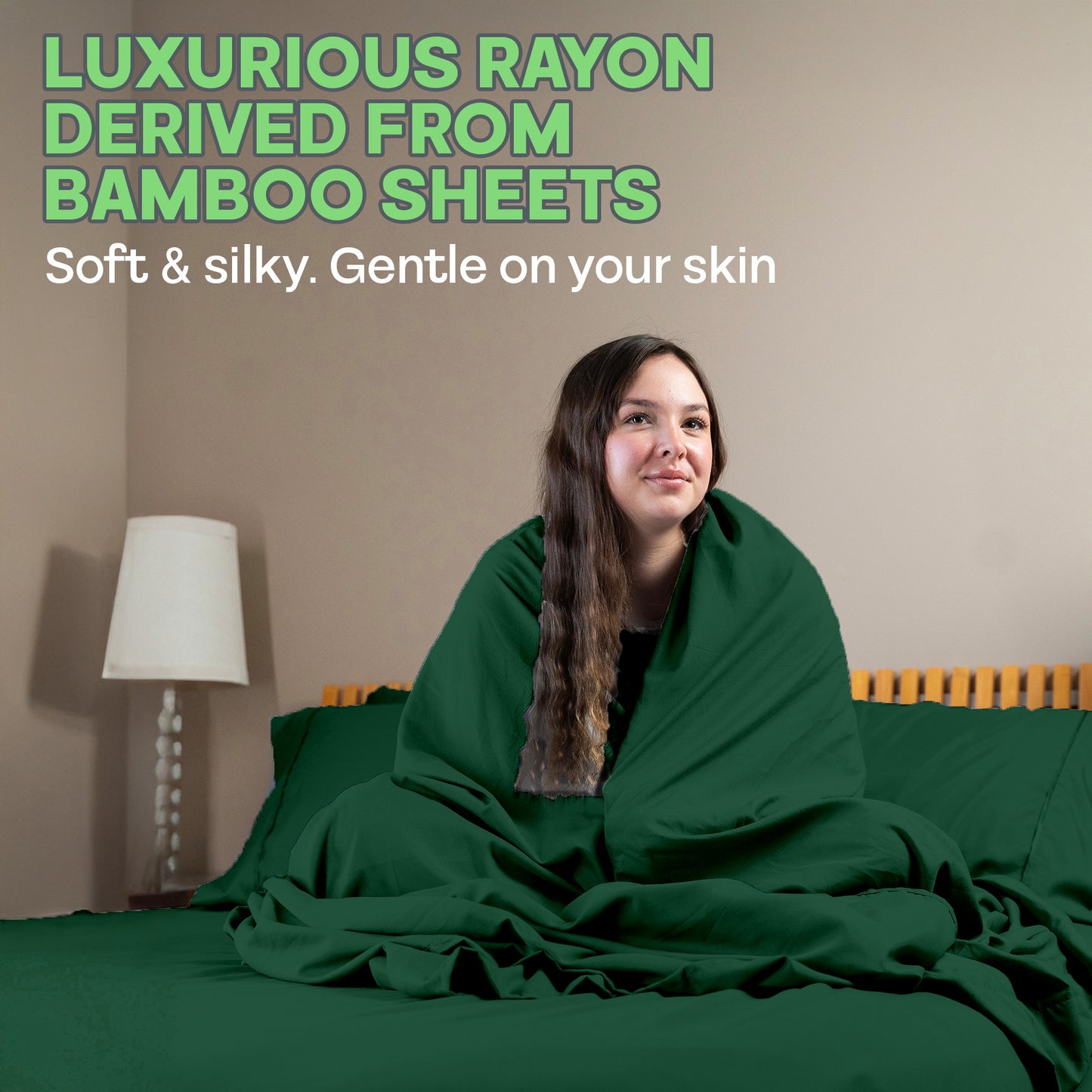 Sacred Thread 4 PC Bamboo Sheet Set (TWIN XL SIZE) - Bedding & Pillowcase Set w/ Deep Pockets - Silky Soft Hotel Bedding - Wrinkle Free & Fade Resistant - Cooling, Durable & Breathable