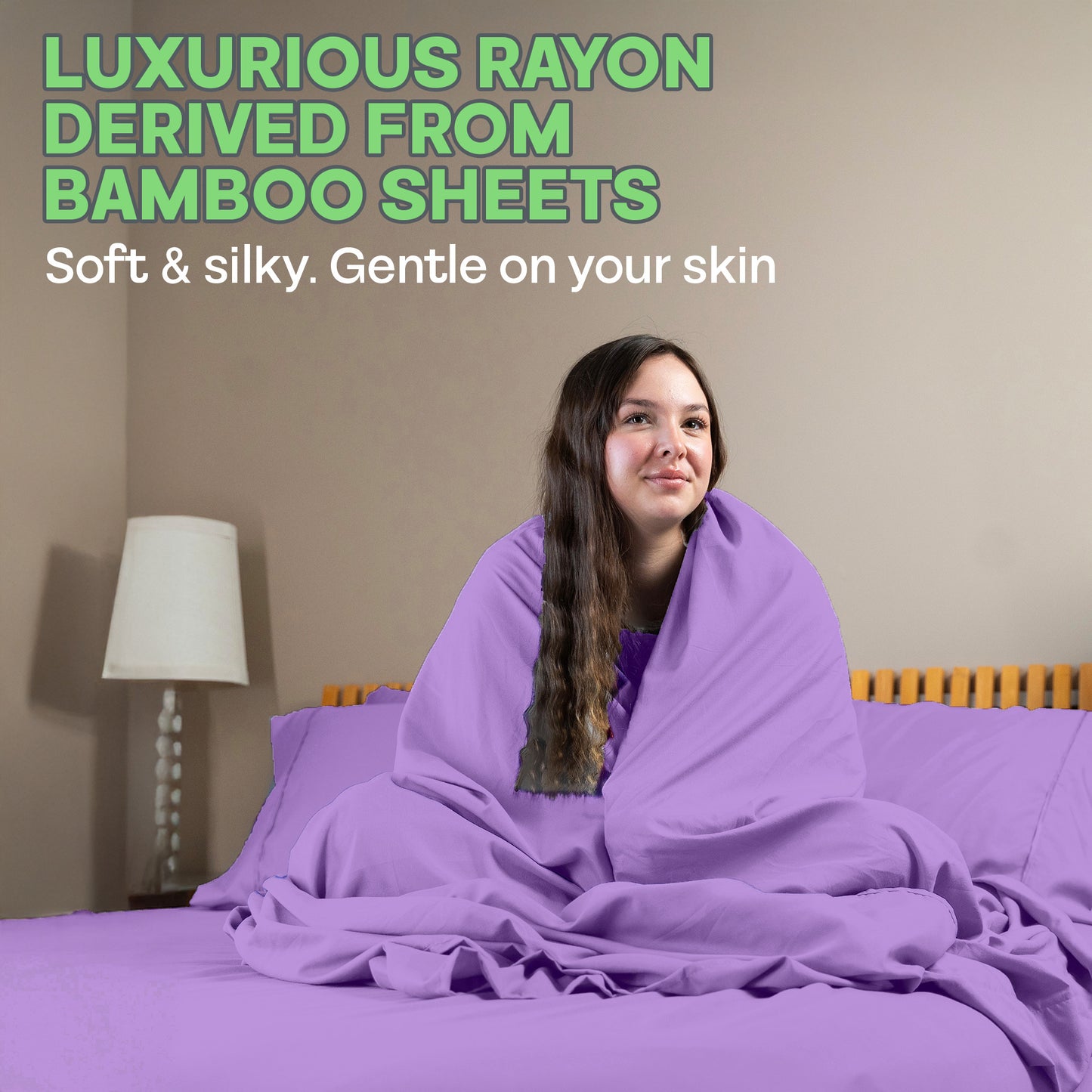 Sacred Thread 4 PC Bamboo Sheet Set (TWIN XL SIZE) - Bedding & Pillowcase Set w/ Deep Pockets - Silky Soft Hotel Bedding - Wrinkle Free & Fade Resistant - Cooling, Durable & Breathable