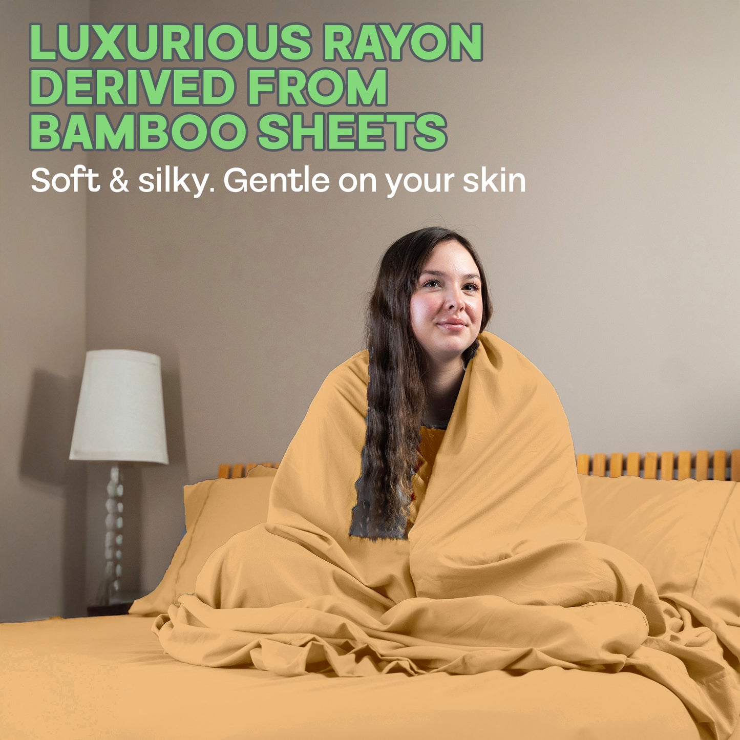 Sacred Thread 4 PC Bamboo Sheet Set (TWIN XL SIZE) - Bedding & Pillowcase Set w/ Deep Pockets - Silky Soft Hotel Bedding - Wrinkle Free & Fade Resistant - Cooling, Durable & Breathable