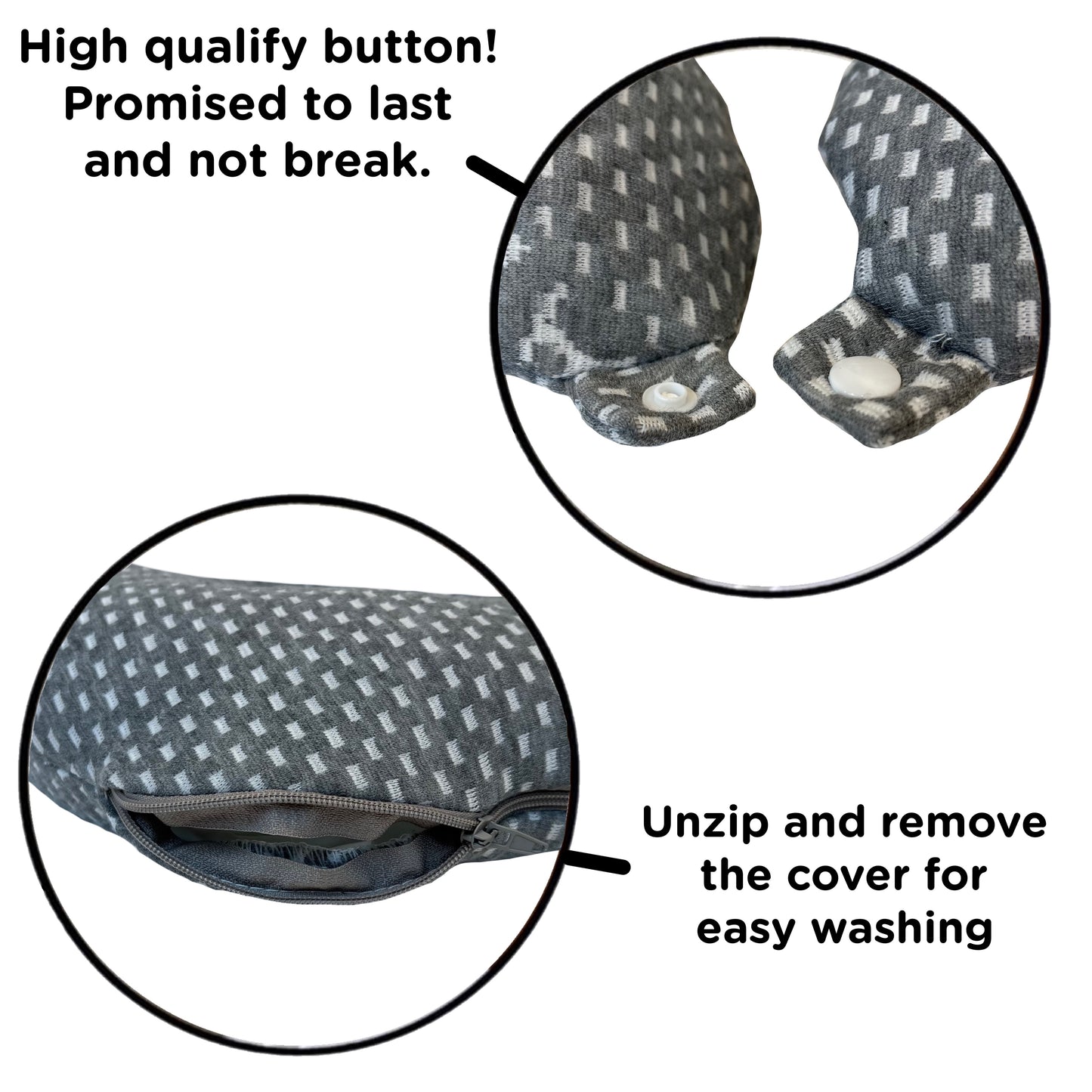 Copy of Sacred Thread Travel Pillow - Head and Neck Support Pillow for Traveling, Great for Airplanes, Cars, Buses, and Trains - U-Shaped Pillow - Long Lasting Foam and Cooling Rayon Made from Bamboo Cover