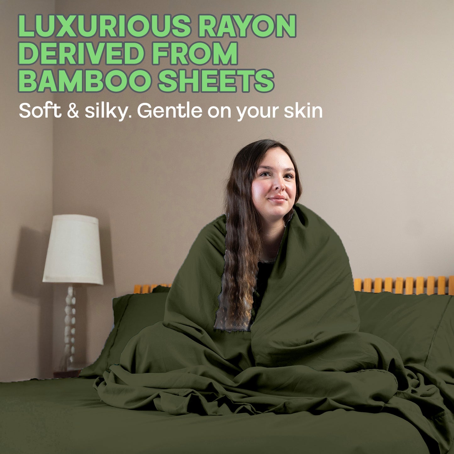 Sacred Thread 4 PC Bamboo Sheet Set (TWIN XL SIZE) - Bedding & Pillowcase Set w/ Deep Pockets - Silky Soft Hotel Bedding - Wrinkle Free & Fade Resistant - Cooling, Durable & Breathable