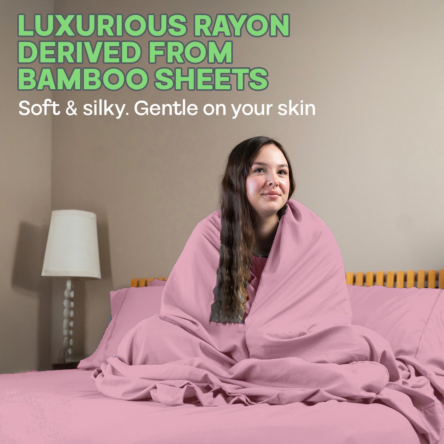 Sacred Thread 4 PC Bamboo Sheet Set (TWIN XL SIZE) - Bedding & Pillowcase Set w/ Deep Pockets - Silky Soft Hotel Bedding - Wrinkle Free & Fade Resistant - Cooling, Durable & Breathable