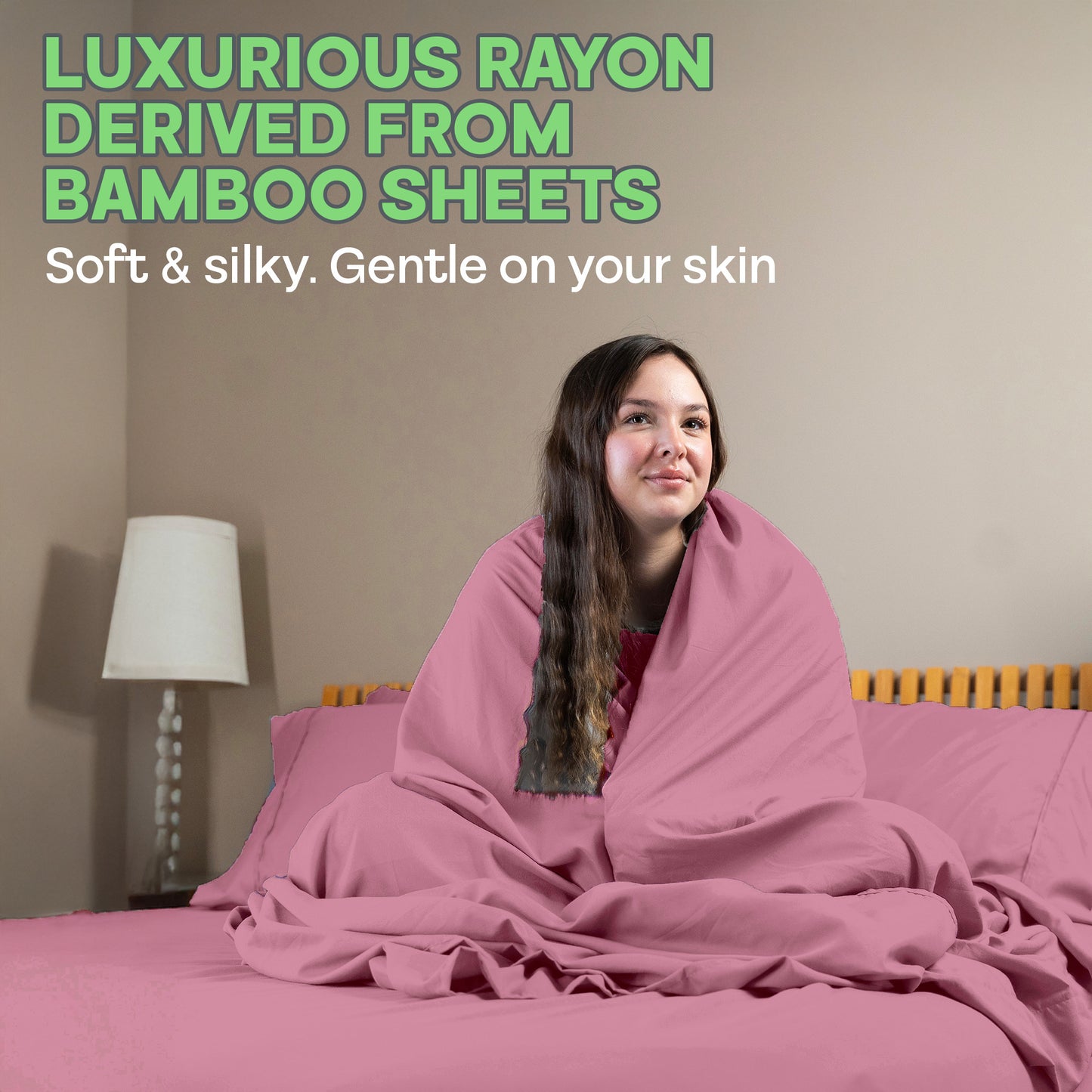 Sacred Thread 4 PC Bamboo Sheet Set (TWIN XL SIZE) - Bedding & Pillowcase Set w/ Deep Pockets - Silky Soft Hotel Bedding - Wrinkle Free & Fade Resistant - Cooling, Durable & Breathable
