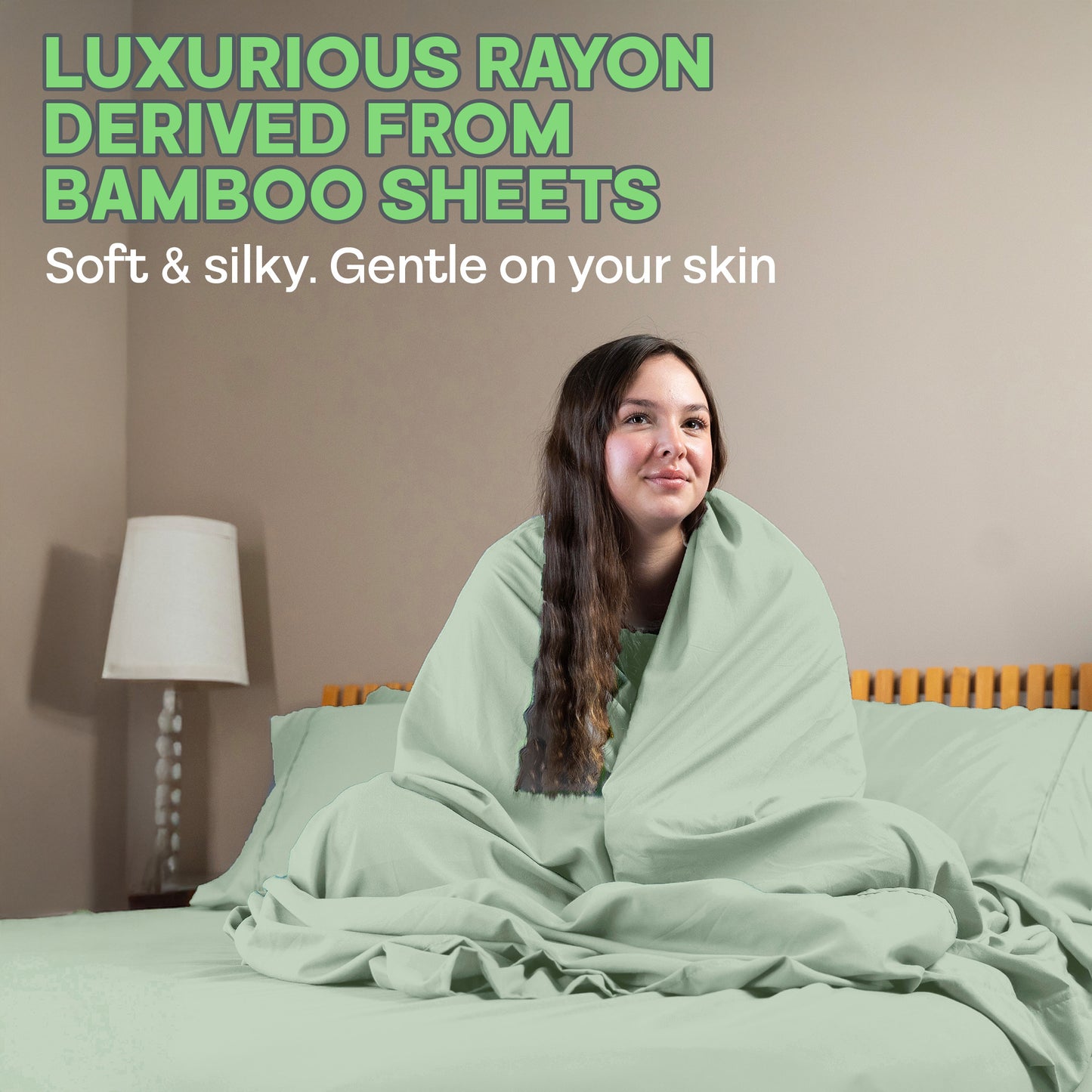 Sacred Thread 4 PC Bamboo Sheet Set (TWIN XL SIZE) - Bedding & Pillowcase Set w/ Deep Pockets - Silky Soft Hotel Bedding - Wrinkle Free & Fade Resistant - Cooling, Durable & Breathable