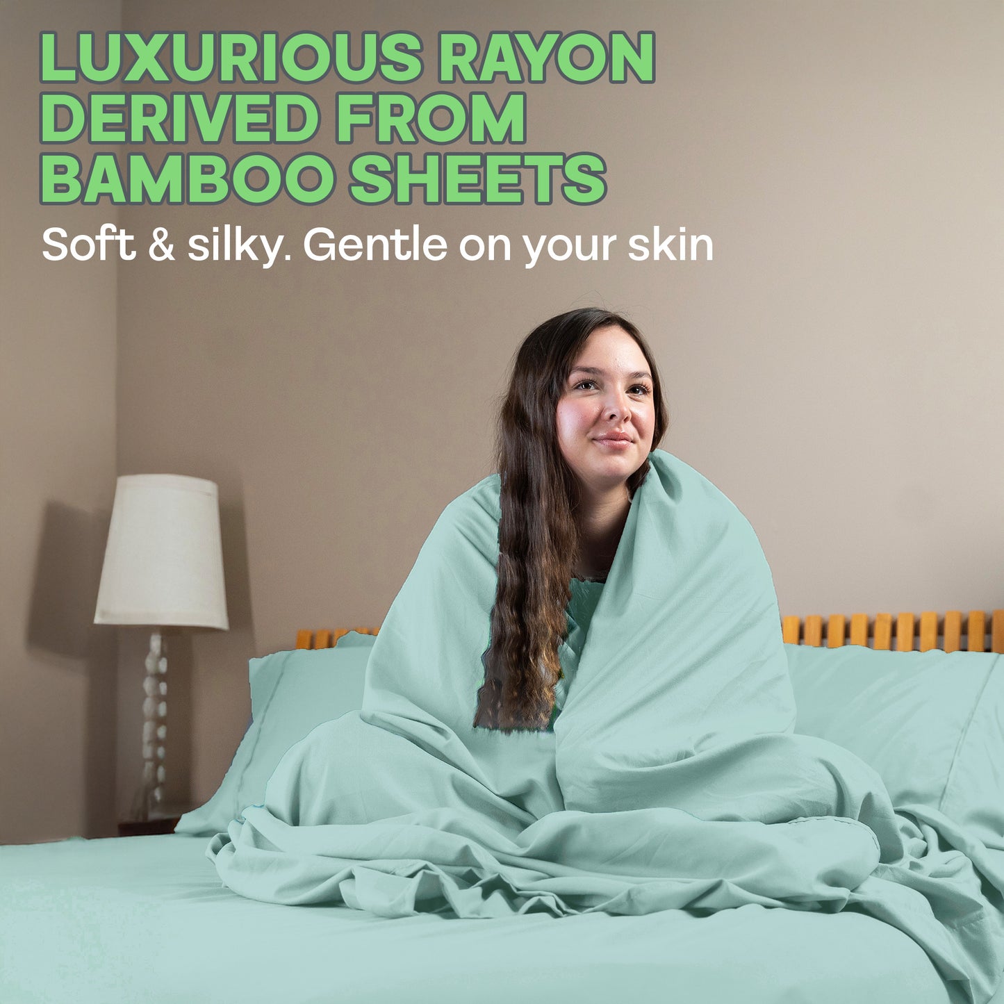 Sacred Thread 4 PC Bamboo Sheet Set (TWIN XL SIZE) - Bedding & Pillowcase Set w/ Deep Pockets - Silky Soft Hotel Bedding - Wrinkle Free & Fade Resistant - Cooling, Durable & Breathable