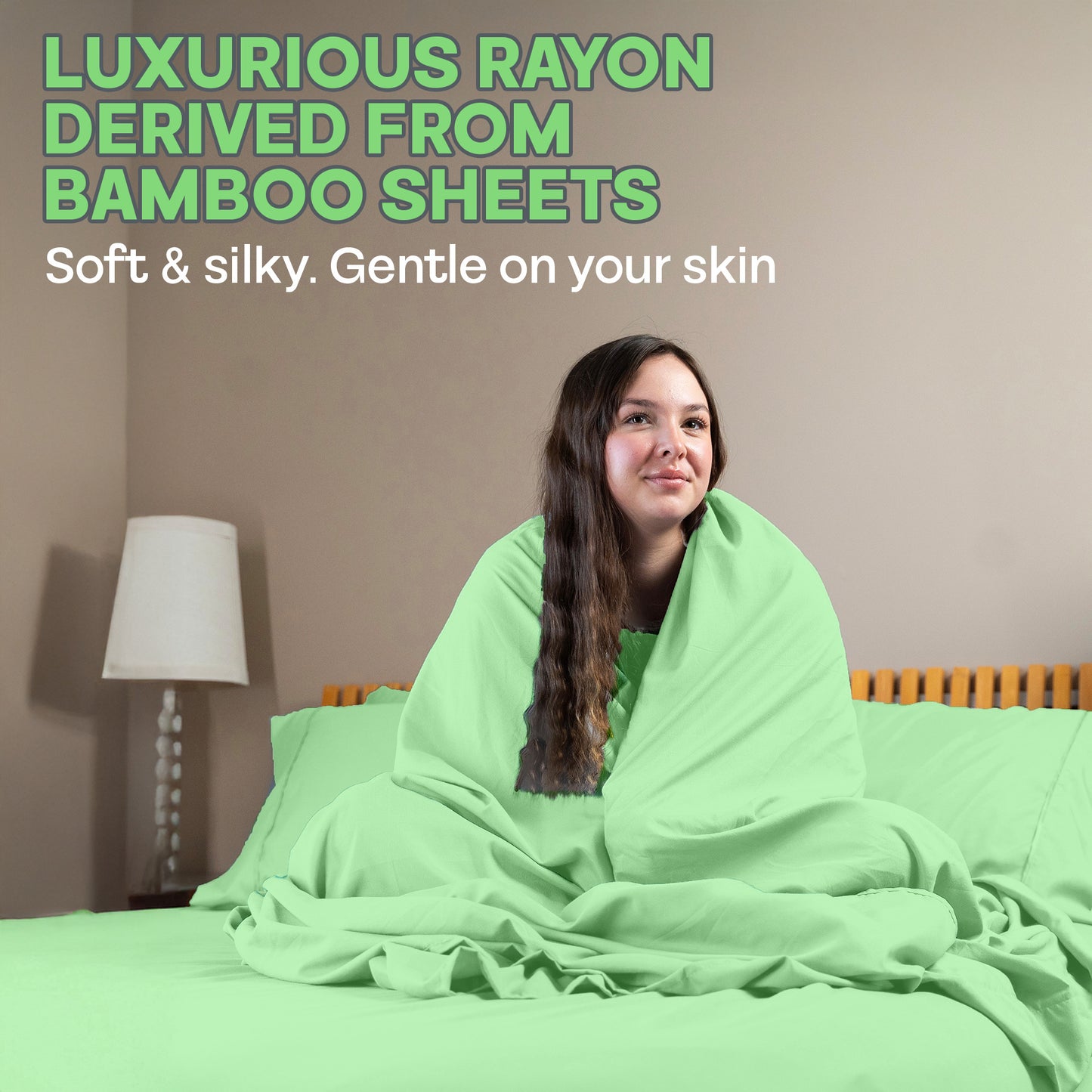 Sacred Thread 4 PC Bamboo Sheet Set (TWIN XL SIZE) - Bedding & Pillowcase Set w/ Deep Pockets - Silky Soft Hotel Bedding - Wrinkle Free & Fade Resistant - Cooling, Durable & Breathable