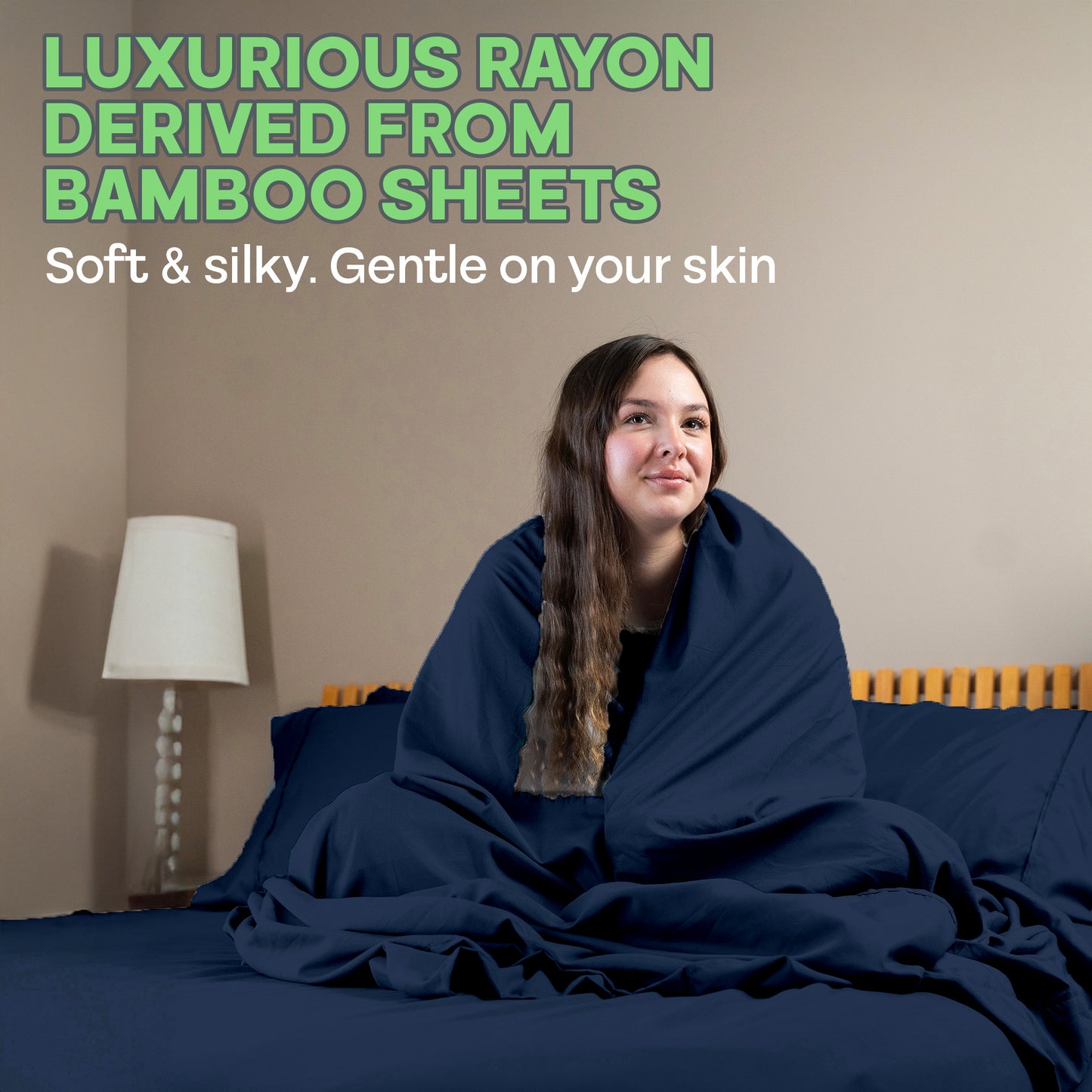 Sacred Thread 4 PC Bamboo Sheet Set (TWIN XL SIZE) - Bedding & Pillowcase Set w/ Deep Pockets - Silky Soft Hotel Bedding - Wrinkle Free & Fade Resistant - Cooling, Durable & Breathable