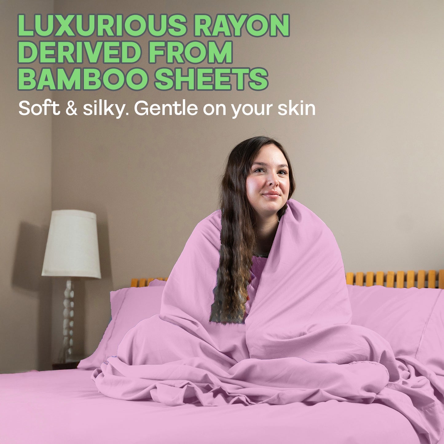 Sacred Thread 4 PC Bamboo Sheet Set (TWIN XL SIZE) - Bedding & Pillowcase Set w/ Deep Pockets - Silky Soft Hotel Bedding - Wrinkle Free & Fade Resistant - Cooling, Durable & Breathable