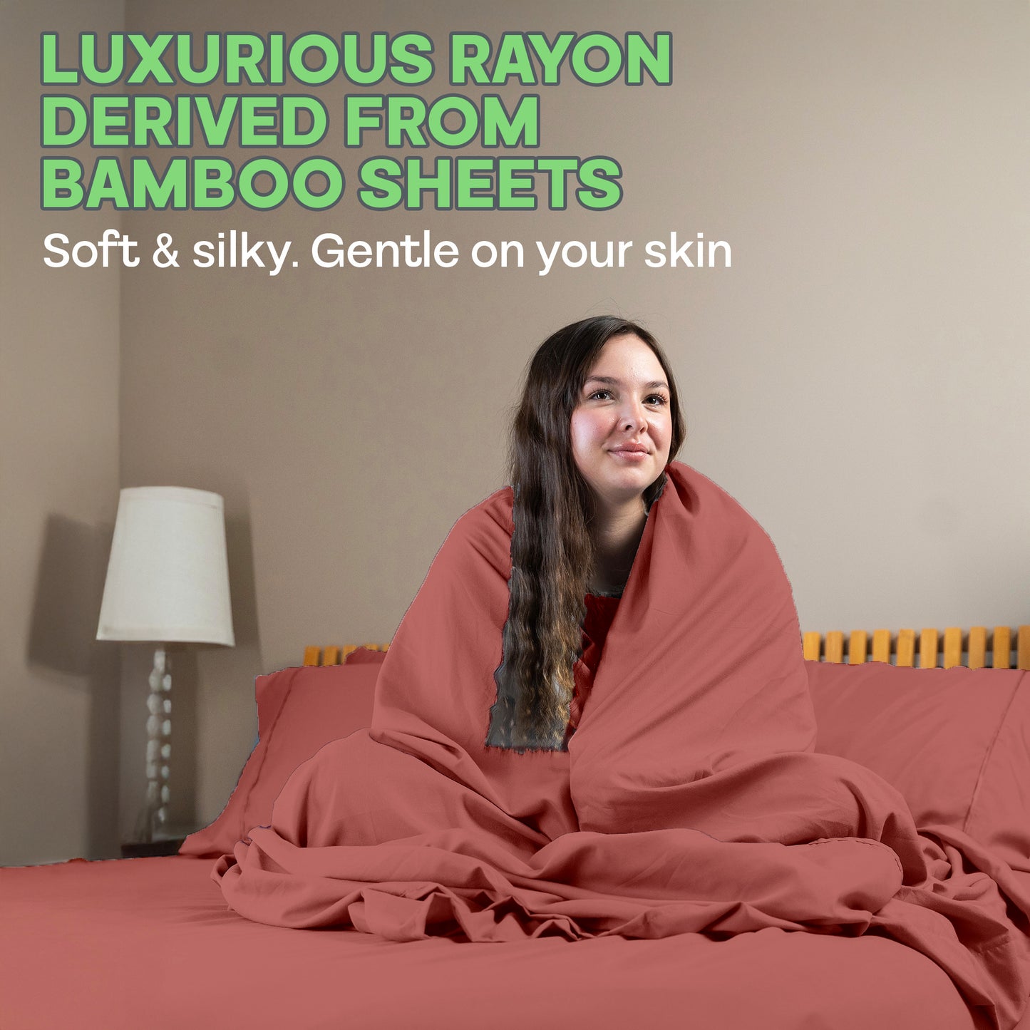Sacred Thread 4 PC Bamboo Sheet Set (TWIN XL SIZE) - Bedding & Pillowcase Set w/ Deep Pockets - Silky Soft Hotel Bedding - Wrinkle Free & Fade Resistant - Cooling, Durable & Breathable