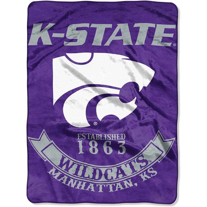 Plush 60X80 inch Blanket - Extremely Soft - Machine Washable - KANSAS STATE