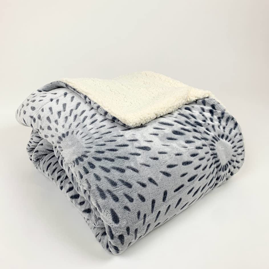 Sacred Thread Sherpa Fleece Blanket, Super Fuzzy, Soft and Cozy Queen Blanket, Plush Throw Blanket for Sofa, Couch and Bed, Reversible Winter Blanket, 15+ Designs Available