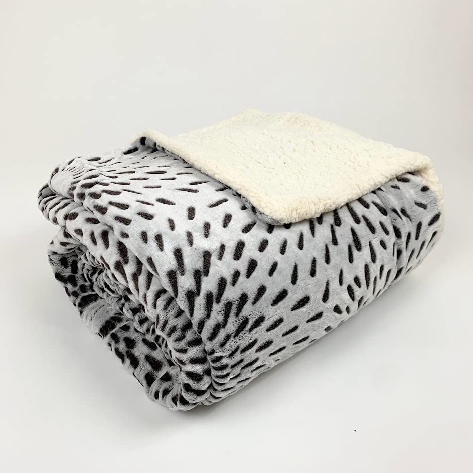 Sacred Thread Sherpa Fleece Blanket, Super Fuzzy, Soft and Cozy Queen Blanket, Plush Throw Blanket for Sofa, Couch and Bed, Reversible Winter Blanket, 15+ Designs Available