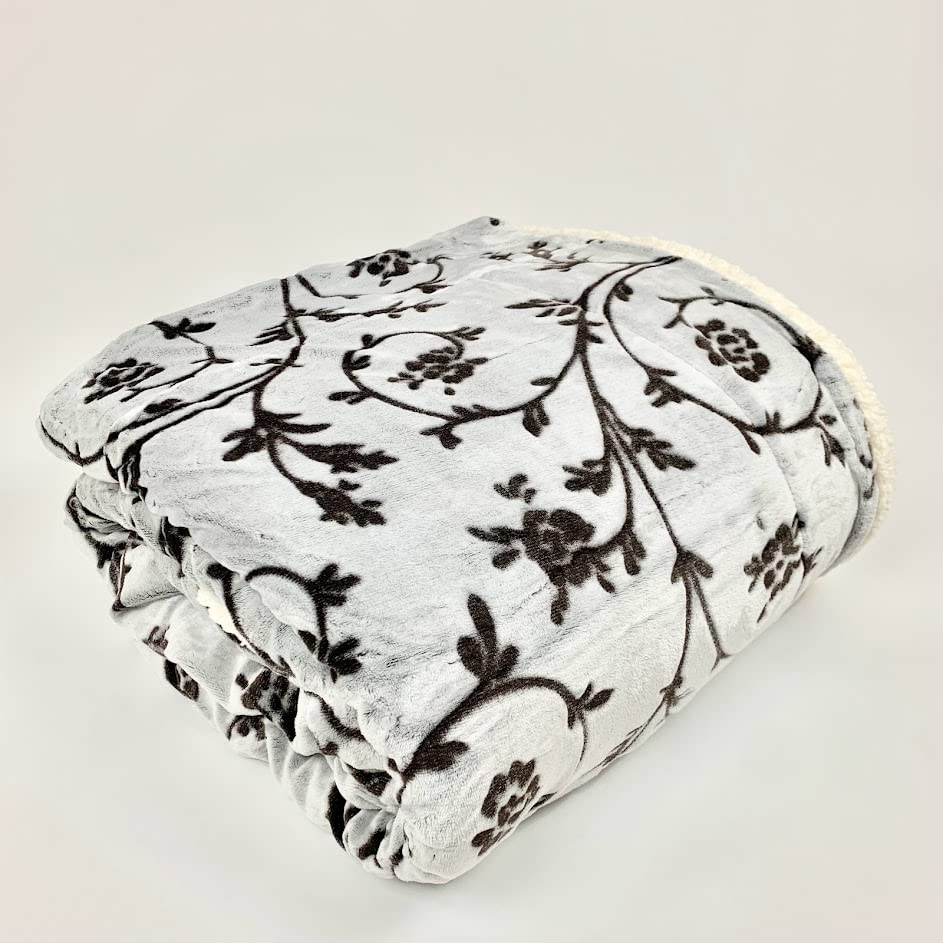 Sacred Thread Sherpa Fleece Blanket, Super Fuzzy, Soft and Cozy Queen Blanket, Plush Throw Blanket for Sofa, Couch and Bed, Reversible Winter Blanket, 15+ Designs Available