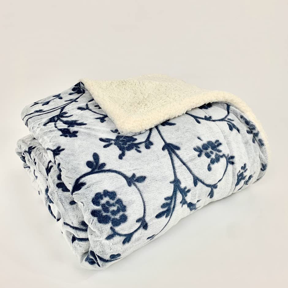 Sacred Thread Sherpa Fleece Blanket, Super Fuzzy, Soft and Cozy Queen Blanket, Plush Throw Blanket for Sofa, Couch and Bed, Reversible Winter Blanket, 15+ Designs Available