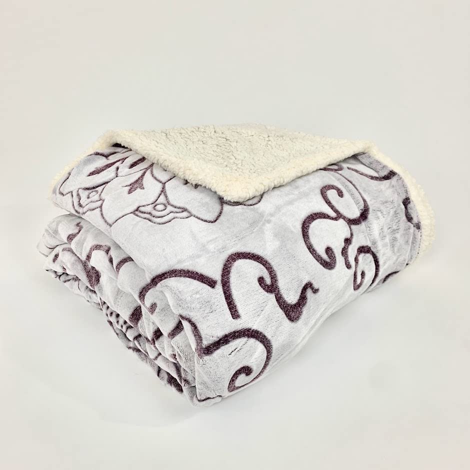 Sacred Thread Sherpa Fleece Blanket, Super Fuzzy, Soft and Cozy Queen Blanket, Plush Throw Blanket for Sofa, Couch and Bed, Reversible Winter Blanket, 15+ Designs Available