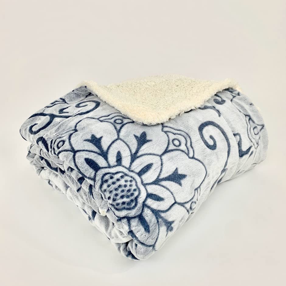 Sacred Thread Sherpa Fleece Blanket, Super Fuzzy, Soft and Cozy Queen Blanket, Plush Throw Blanket for Sofa, Couch and Bed, Reversible Winter Blanket, 15+ Designs Available