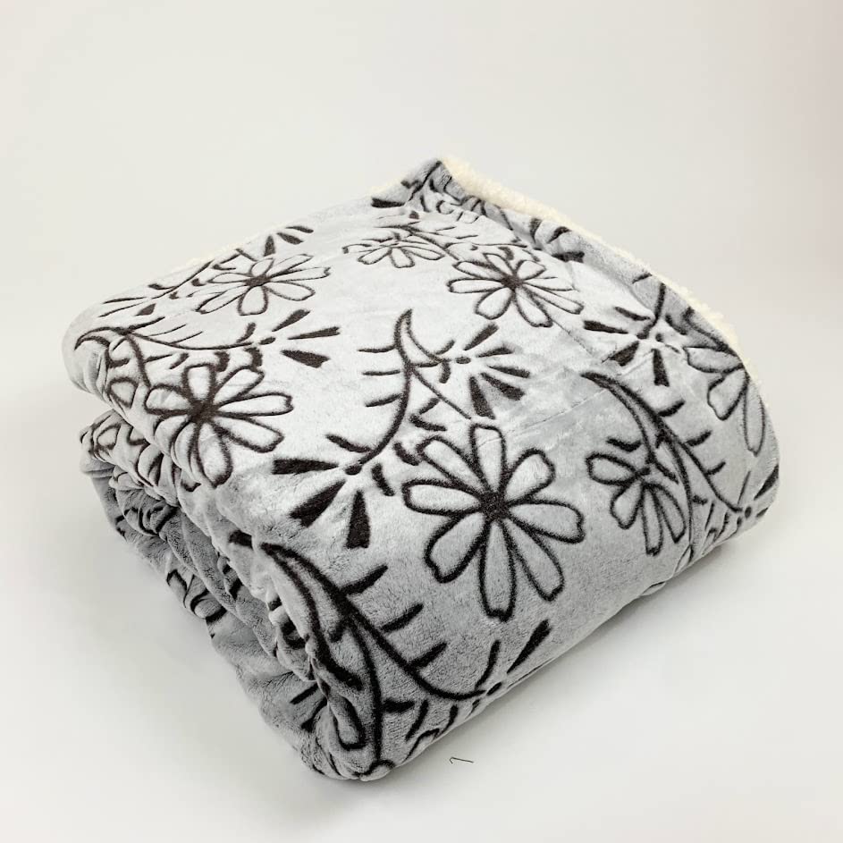 Sacred Thread Sherpa Fleece Blanket, Super Fuzzy, Soft and Cozy Queen Blanket, Plush Throw Blanket for Sofa, Couch and Bed, Reversible Winter Blanket, 15+ Designs Available