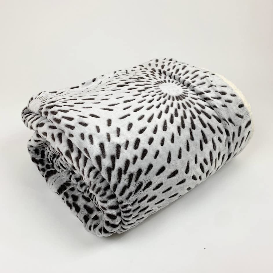 Sacred Thread Sherpa Fleece Blanket, Super Fuzzy, Soft and Cozy Queen Blanket, Plush Throw Blanket for Sofa, Couch and Bed, Reversible Winter Blanket, 15+ Designs Available