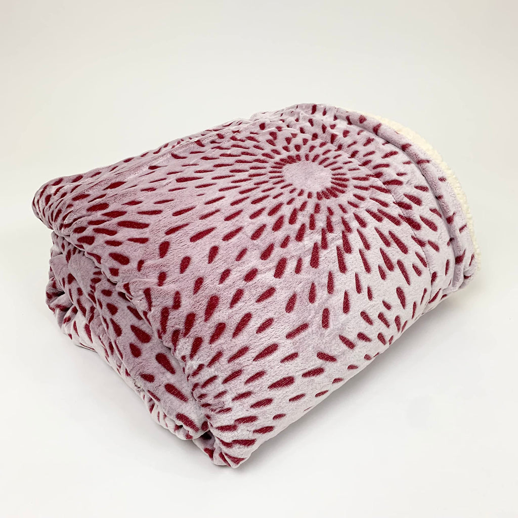 Sacred Thread Sherpa Fleece Blanket, Super Fuzzy, Soft and Cozy Queen Blanket, Plush Throw Blanket for Sofa, Couch and Bed, Reversible Winter Blanket, 15+ Designs Available