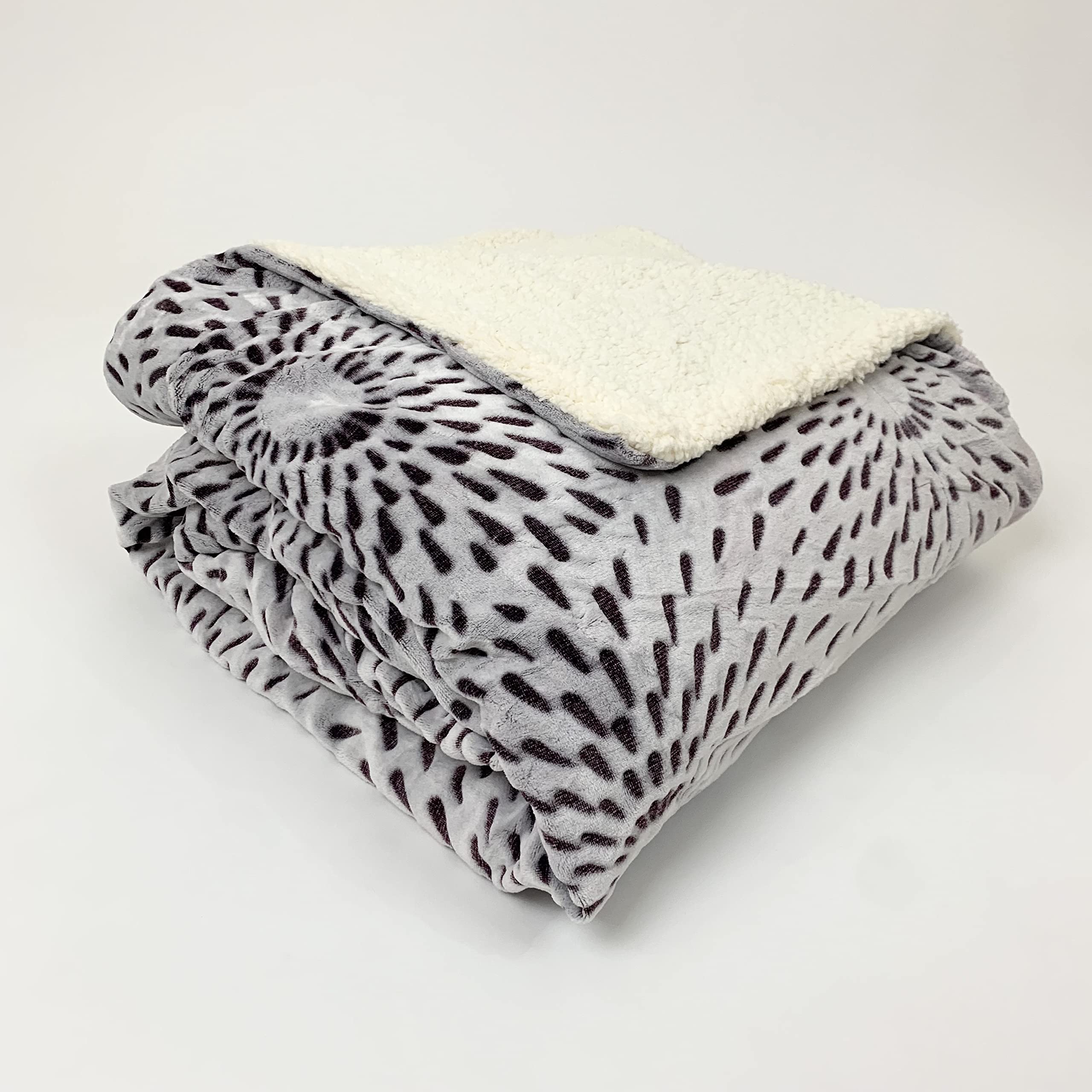 Sacred Thread Sherpa Fleece Blanket, Super Fuzzy, Soft and Cozy Queen Blanket, Plush Throw Blanket for Sofa, Couch and Bed, Reversible Winter Blanket, 15+ Designs Available